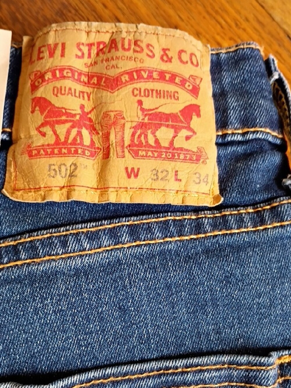 Levi's Men's 502 Taper Blue Flex Jeans 32 X 34 - Picture 3 of 8